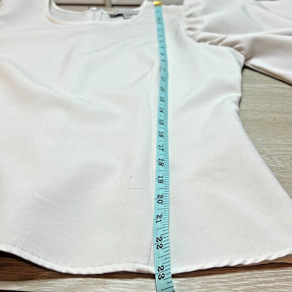 HAYDEN Blouse Womens M Ivory White Butterfly Sleeve Princess Seam Formal - Picture 15 of 16